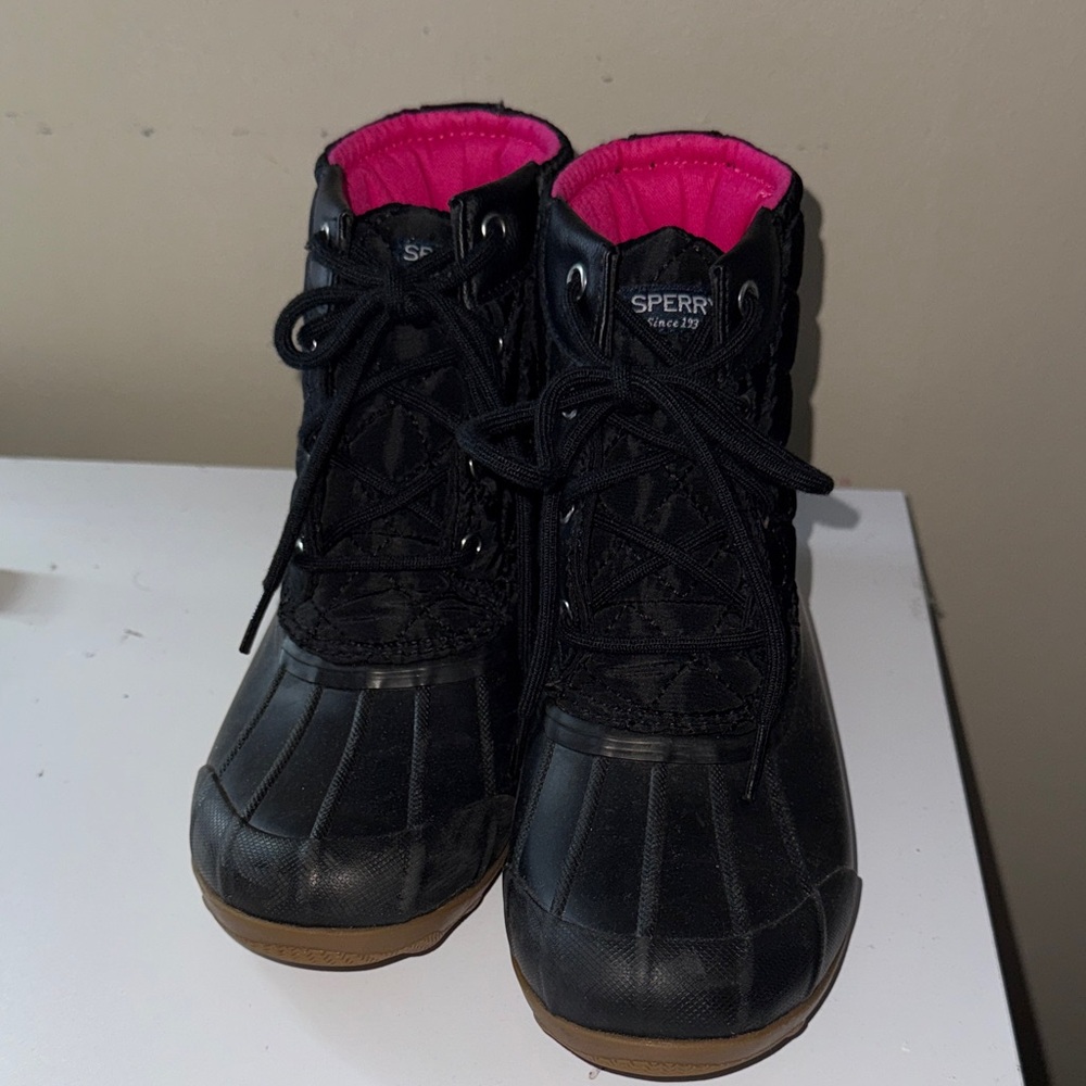 Sperry kids Black and Pink Winter Boots